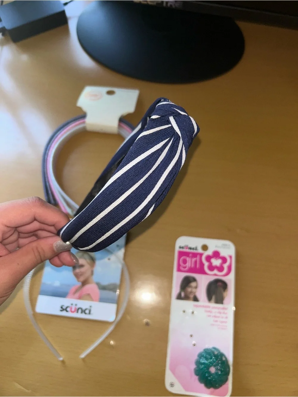 NWT - Scunci Pastel and Navy Headband Bundle